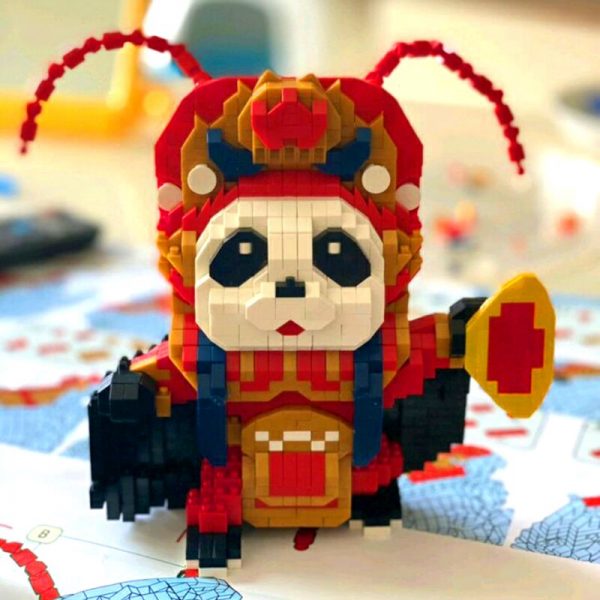 DAIA 668 63 China Ancient Sichuan Opera Red Costume Panda Actor DIY Mini Diamond Blocks Bricks 4 - LOZ™ MINI BLOCKS