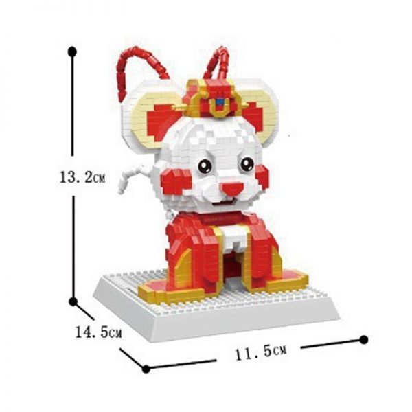 DAIA 66857 Chinesische Sternzeichen Peking oper Kost m Maus Tier Modell 3D Mini Diamant Bl cke 1 - LOZ™ MINI BLOCKS