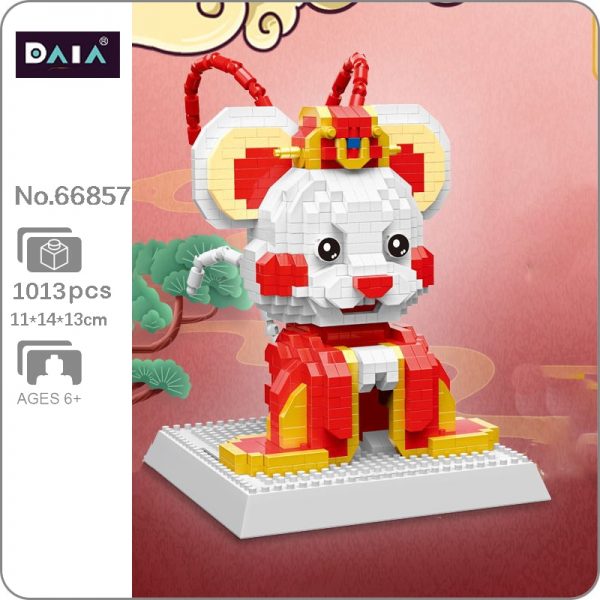 DAIA 66857 Chinesische Sternzeichen Peking oper Kost m Maus Tier Modell 3D Mini Diamant Bl cke - LOZ™ MINI BLOCKS