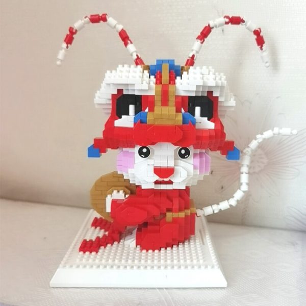 DAIA 66858 Chinesische Sternzeichen Peking oper Drachen Maus Tier Modell DIY Mini Diamant Bl cke Ziegel 3 - LOZ™ MINI BLOCKS