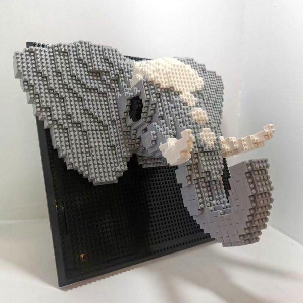 DAIA 66875 Elephant Monster Animal Head Wall Painting 3D Model DIY Mini Diamond Blocks Bricks Building 1 - LOZ™ MINI BLOCKS