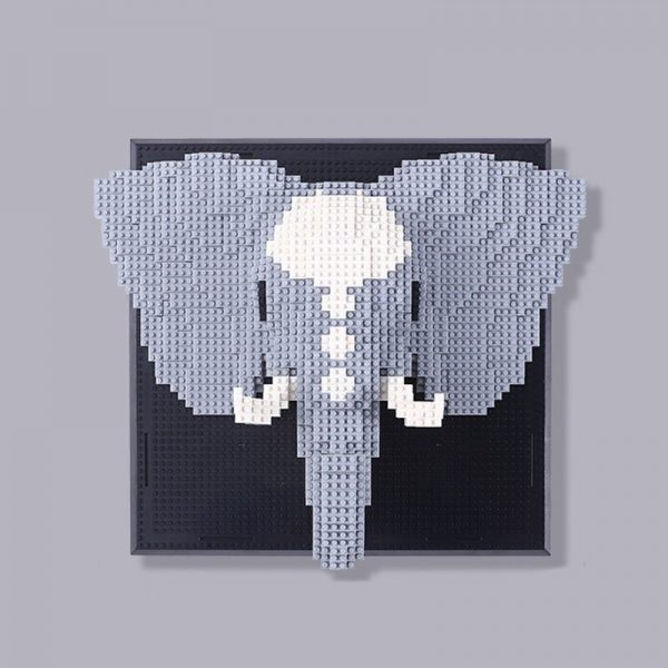 DAIA 66875 Elephant Monster Animal Head Wall Painting 3D Model DIY Mini Diamond Blocks Bricks Building 4 - LOZ™ MINI BLOCKS