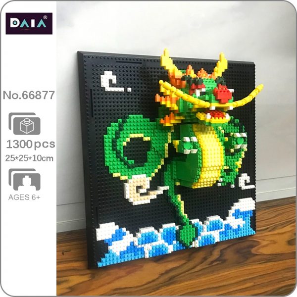 DAIA 66877 Loong Dragon Monster Animal Wall Painting Cloud Model DIY Mini Diamond Blocks Bricks Building - LOZ™ MINI BLOCKS