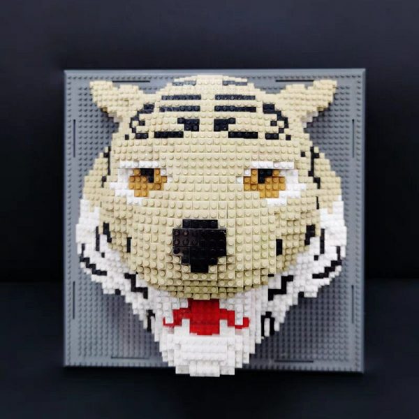 DAIA 66878 Tiger Monster Wild Animal Head Wall Painting 3D Model DIY Mini Diamond Blocks Bricks 2 - LOZ™ MINI BLOCKS