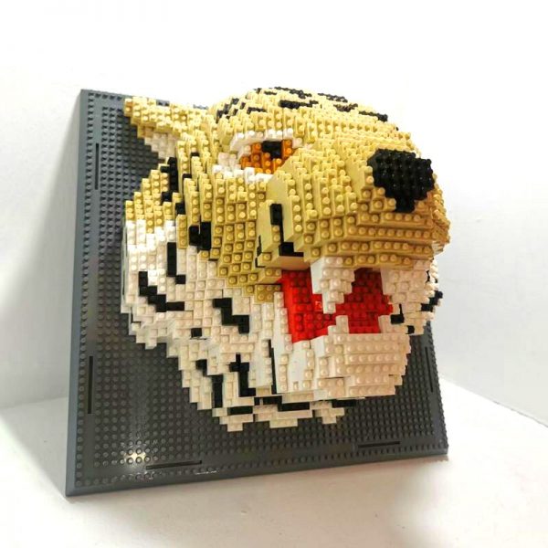 DAIA 66878 Tiger Monster Wild Animal Head Wall Painting 3D Model DIY Mini Diamond Blocks Bricks 3 - LOZ™ MINI BLOCKS