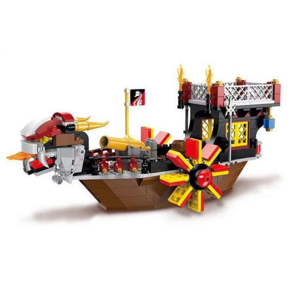 Enlighten 1307 Ancient Pirate Ship Sailing Boat Waterwheel War Battle Scene Mini Blocks Bricks Building Toy 2 - LOZ™ MINI BLOCKS