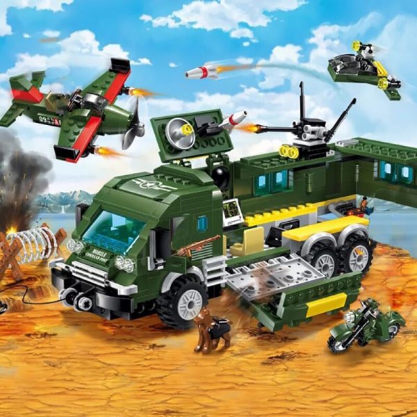 Enlighten 1709 Military Army Battle Force Truck Plane Cross Battle Action 3D Mini Blocks Bricks Building 2 - LOZ™ MINI BLOCKS