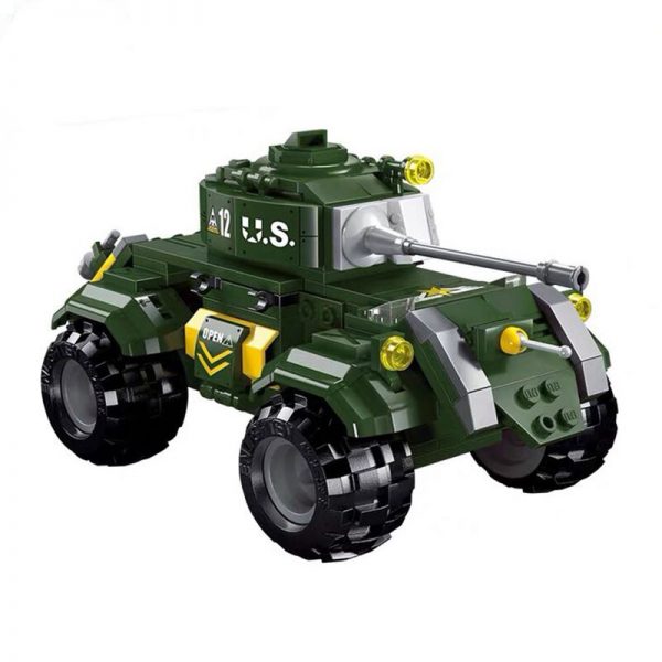 Enlighten 1712 Army Tank Maintenance Area Factory Military Base Action Task Mini Blocks Bricks Building Toy 2 - LOZ™ MINI BLOCKS