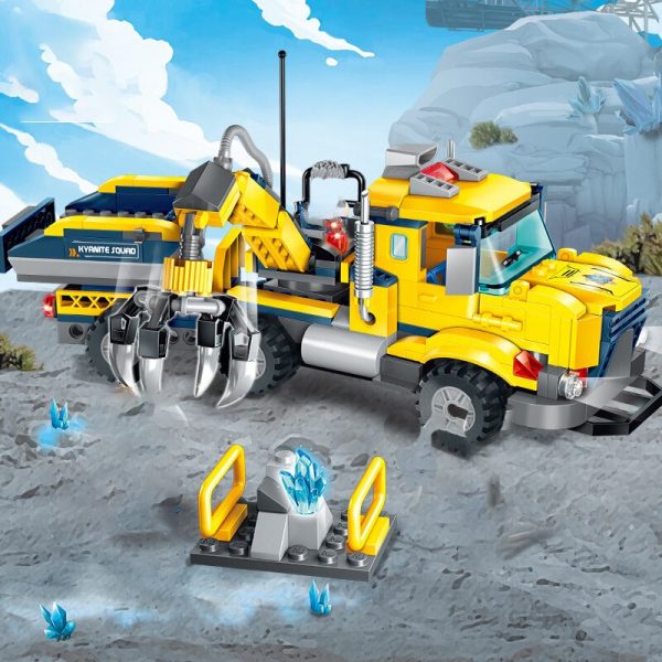 Enlighten 2407 Kyanite Squad Crystal Collect Force Truck Crane Vehicle Model Mini Blocks Bricks Building Toy 3 - LOZ™ MINI BLOCKS