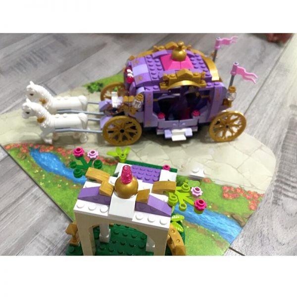 Enlighten 2605 Pink Loyal Carriage Pavilion Kingdom Princess Prince Horse 3D Mini Blocks Bricks Building Toy 1 - LOZ™ MINI BLOCKS