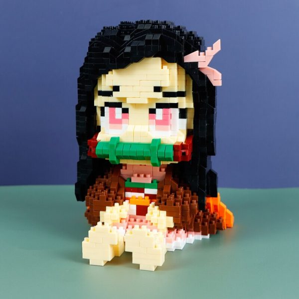 Gejia 6023 2 Anime Demon Slayer Kamado Nezuko Monster Girl Model DIY Mini Diamond Blocks Bricks 1 - LOZ™ MINI BLOCKS