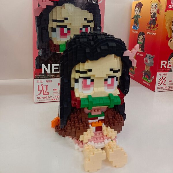 Gejia 6023 2 Anime Demon Slayer Kamado Nezuko Monster Girl Model DIY Mini Diamond Blocks Bricks 3 - LOZ™ MINI BLOCKS
