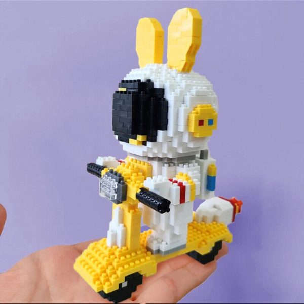 HC 6001 Space Rabbit Astronaut Scooter Motorcycle Car Animal Model Mini Diamond Blocks Bricks Building Toy 2 - LOZ™ MINI BLOCKS
