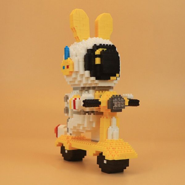 HC 6001 Space Rabbit Astronaut Scooter Motorcycle Car Animal Model Mini Diamond Blocks Bricks Building Toy 3 - LOZ™ MINI BLOCKS
