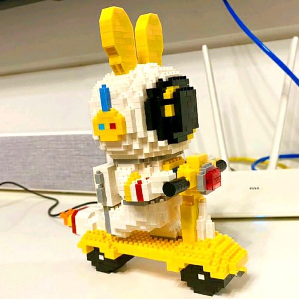 HC 6001 Space Rabbit Astronaut Scooter Motorcycle Car Animal Model Mini Diamond Blocks Bricks Building Toy 5 - LOZ™ MINI BLOCKS