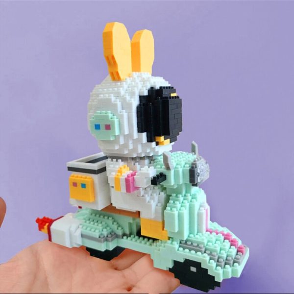 HC 6002 Space Rabbit Astronaut Express Motorcycle Car Animal Model Mini Diamond Blocks Bricks Building Toy 3 - LOZ™ MINI BLOCKS