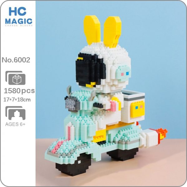 HC 6002 Space Rabbit Astronaut Express Motorcycle Car Animal Model Mini Diamond Blocks Bricks Building Toy - LOZ™ MINI BLOCKS