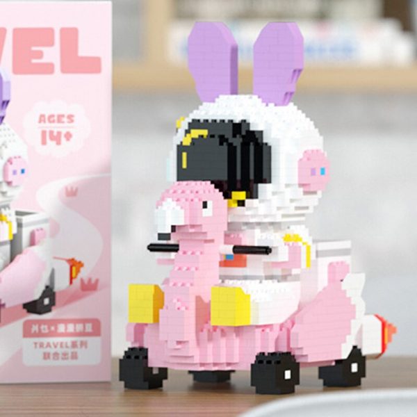 HC 6003 Space Rabbit Astronaut Swan Bird Swing Car Animal Model DIY Mini Diamond Blocks Bricks 5 - LOZ™ MINI BLOCKS
