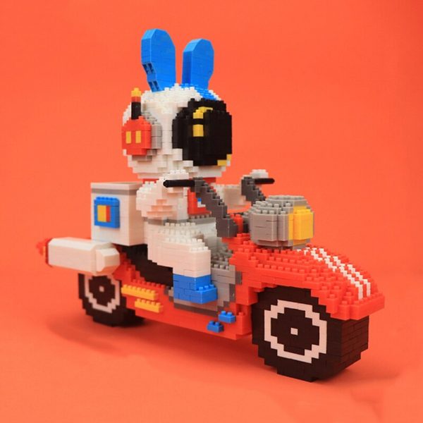 HC 6004 Space Rabbit Astronaut Rocket Motorcycle Car Animal 3D Model Mini Diamond Blocks Bricks Building 3 - LOZ™ MINI BLOCKS