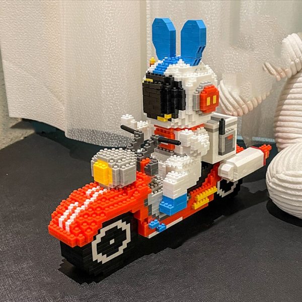 HC 6004 Space Rabbit Astronaut Rocket Motorcycle Car Animal 3D Model Mini Diamond Blocks Bricks Building 4 - LOZ™ MINI BLOCKS