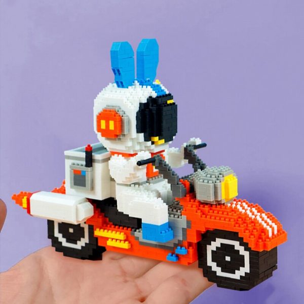 HC 6004 Space Rabbit Astronaut Rocket Motorcycle Car Animal 3D Model Mini Diamond Blocks Bricks Building 5 - LOZ™ MINI BLOCKS