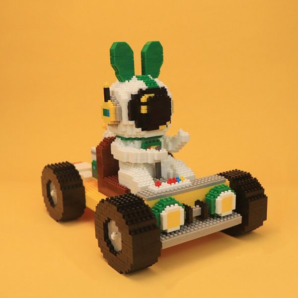 HC 6005 Space Rabbit Astronaut Go kart Racing Car Animal Model DIY Mini Diamond Blocks Bricks 2 - LOZ™ MINI BLOCKS