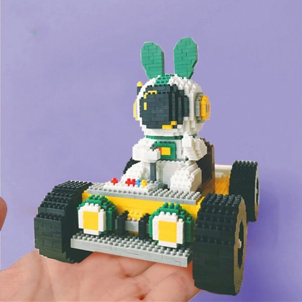 HC 6005 Space Rabbit Astronaut Go kart Racing Car Animal Model DIY Mini Diamond Blocks Bricks 3 - LOZ™ MINI BLOCKS