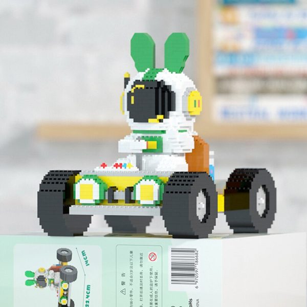 HC 6005 Space Rabbit Astronaut Go kart Racing Car Animal Model DIY Mini Diamond Blocks Bricks 4 - LOZ™ MINI BLOCKS