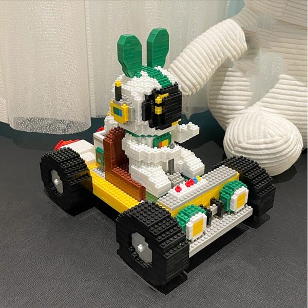 HC 6005 Space Rabbit Astronaut Go kart Racing Car Animal Model DIY Mini Diamond Blocks Bricks 5 - LOZ™ MINI BLOCKS