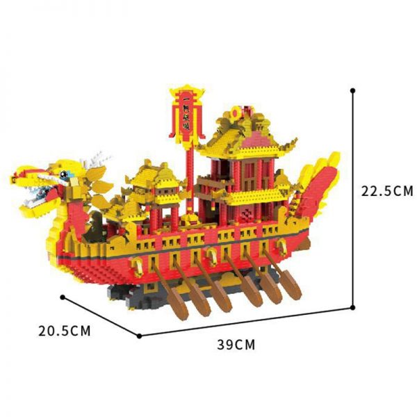 HC 788 World Architecture Royal Dragon Boat Monster Ship Animal DIY Mini Diamond Blocks Bricks Building 2 - LOZ™ MINI BLOCKS