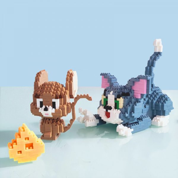 HC 9013 Cartoon Tier Welt Katze Maus Haustier K se Lebensmittel 3D Modell DIY Mini Diamant 3 - LOZ™ MINI BLOCKS