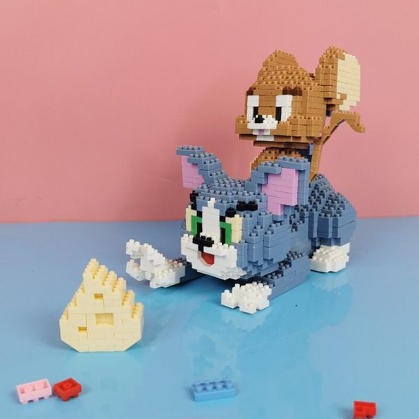 HC 9013 Cartoon Tier Welt Katze Maus Haustier K se Lebensmittel 3D Modell DIY Mini Diamant 4 - LOZ™ MINI BLOCKS