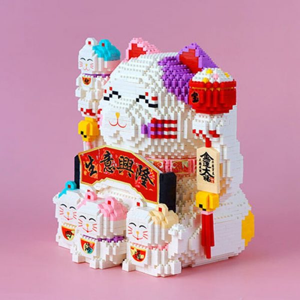 HC 9891 Lucky Fortune Cat Piggy Bank Money Box Animal Pet Model DIY Mini Diamond Blocks 1 - LOZ™ MINI BLOCKS