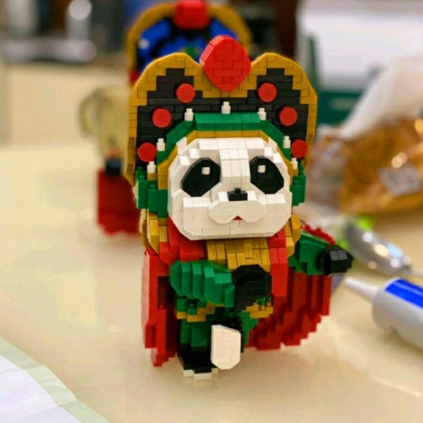 HC China Ancient Sichuan Opera Panda Animal World 3D Model DIY Mini Diamond Blocks Bricks Building 3 - LOZ™ MINI BLOCKS