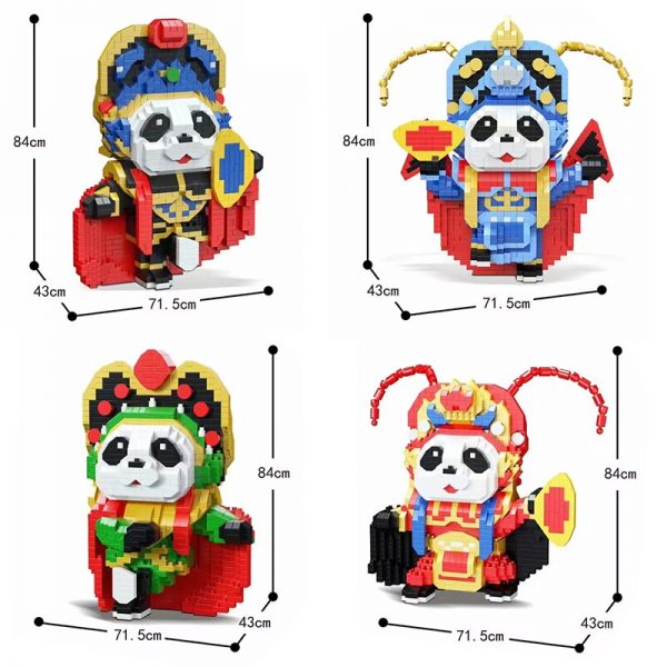 HC China Ancient Sichuan Opera Panda Animal World 3D Model DIY Mini Diamond Blocks Bricks Building 5 - LOZ™ MINI BLOCKS