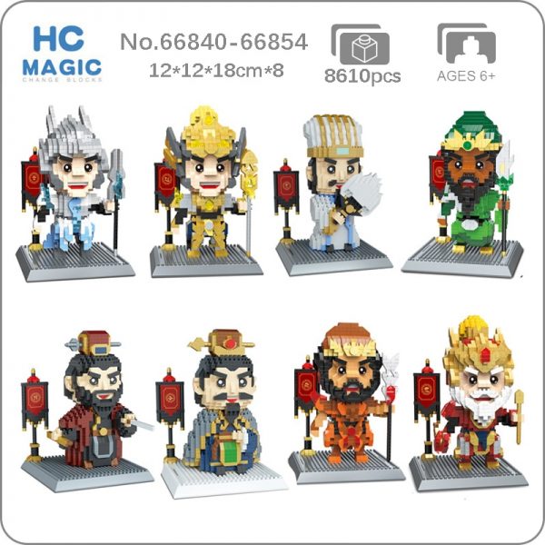 HC China Ancient Three Kingdoms Hero General Warrior 3D Model DIY Mini Diamond Blocks Bricks Building - LOZ™ MINI BLOCKS