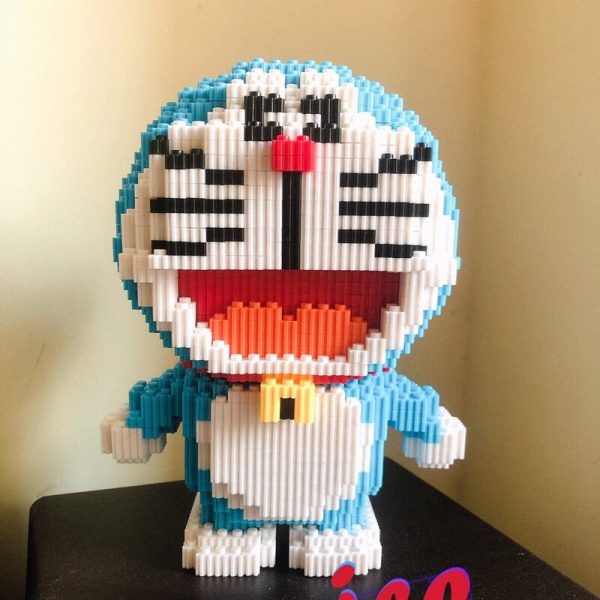 HCP 8802 Anime Doraemon Blue Cat Robot Stand Cute Animal Pet Model DIY Mini Magic Blocks 3 - LOZ™ MINI BLOCKS