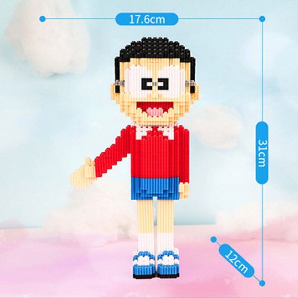 HCP 8809 Anime Doraemon Nobita Nobi School Boy Model DIY 3D Mini Magic Blocks Bricks Building 2 - LOZ™ MINI BLOCKS