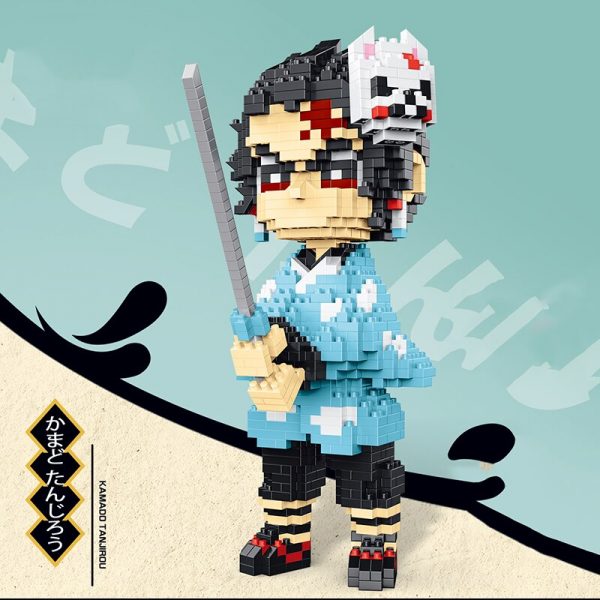 LBP 2116 Anime Demon Slayer Mask Kamado Tanjirou Monster Warrior DIY Mini Diamond Blocks Bricks Building 1 - LOZ™ MINI BLOCKS