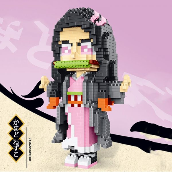 LBP 2117 Anime Demon Slayer Kamado Nezuko Monster Warrior 3D DIY Mini Diamond Blocks Bricks Building 1 - LOZ™ MINI BLOCKS