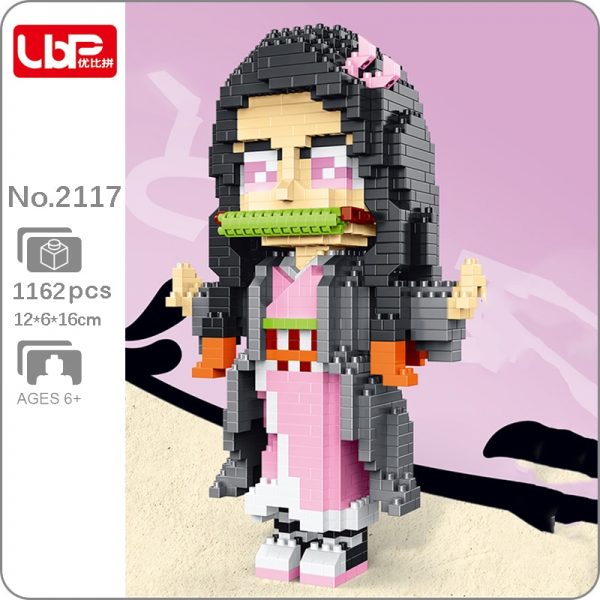 LBP 2117 Anime Demon Slayer Kamado Nezuko Monster Warrior 3D DIY Mini Diamond Blocks Bricks Building - LOZ™ MINI BLOCKS