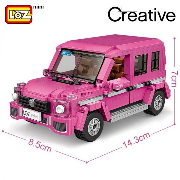 LOZ 1129 Pink SUV Car 2 - LOZ™ MINI BLOCKS