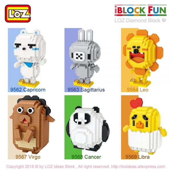 LOZ Diamond Blocks Cancer Cute China Panda Animal Cartoon Characters Micro Building Blocks Toys for Children 1 - LOZ™ MINI BLOCKS