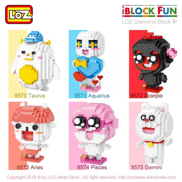 LOZ Diamond Blocks Cancer Cute China Panda Animal Cartoon Characters Micro Building Blocks Toys for Children 2 - LOZ™ MINI BLOCKS