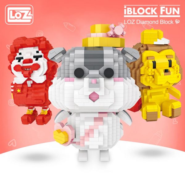 LOZ Diamond Blocks Mouse Hamster Cartoon Uncle Model Blocks Kid Lovely Gift Plastic Building Blocks Girl - LOZ™ MINI BLOCKS
