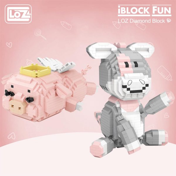 LOZ Diamond building blocks Angel Pig Little Donkey Particle Building Block Miniature Diamond Particle Assembly Toy - LOZ™ MINI BLOCKS