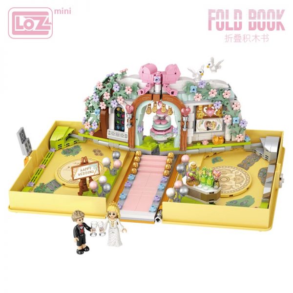 LOZ Lizhi wedding building block book folding book fairy tale small particles assembled wedding book educational - LOZ™ MINI BLOCKS