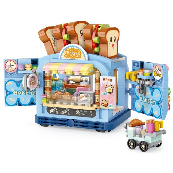 LOZ Mini Block Ice Cream Shop Amusement Park Series Toast Shop Street View Store Model Small 4 - LOZ™ MINI BLOCKS