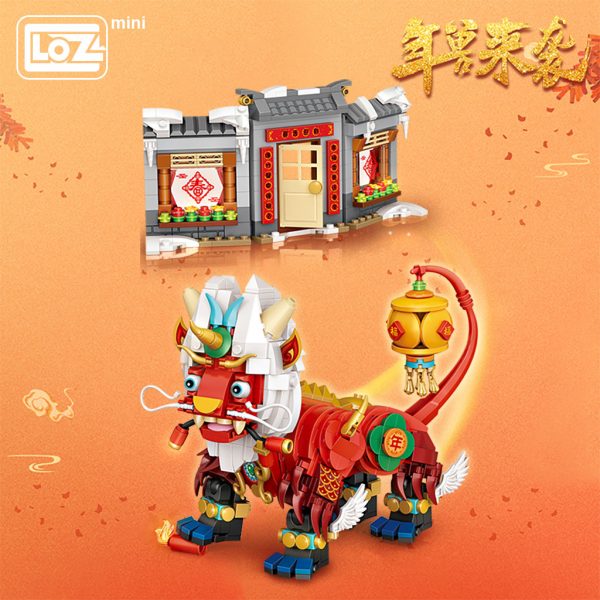 LOZ Mini Building Blocks Building China Year beast Chinese style small particle building block toy new - LOZ™ MINI BLOCKS