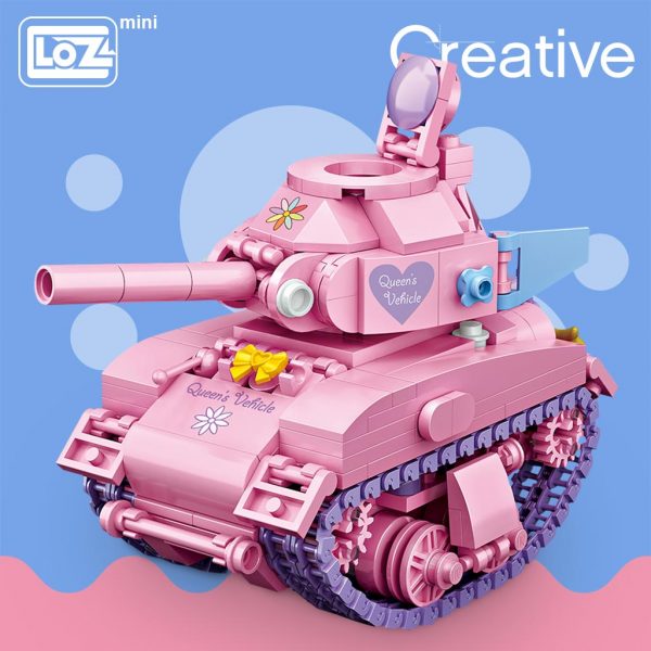 LOZ Mini Building Blocks Pink Tank Cute Turn Assemable Kids Educational Toys for Children Creator Technic - LOZ™ MINI BLOCKS